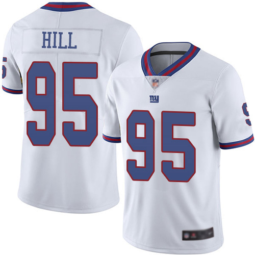 Men New York Giants 95 B.J. Hill Limited White Rush Vapor Untouchable Football NFL Jersey